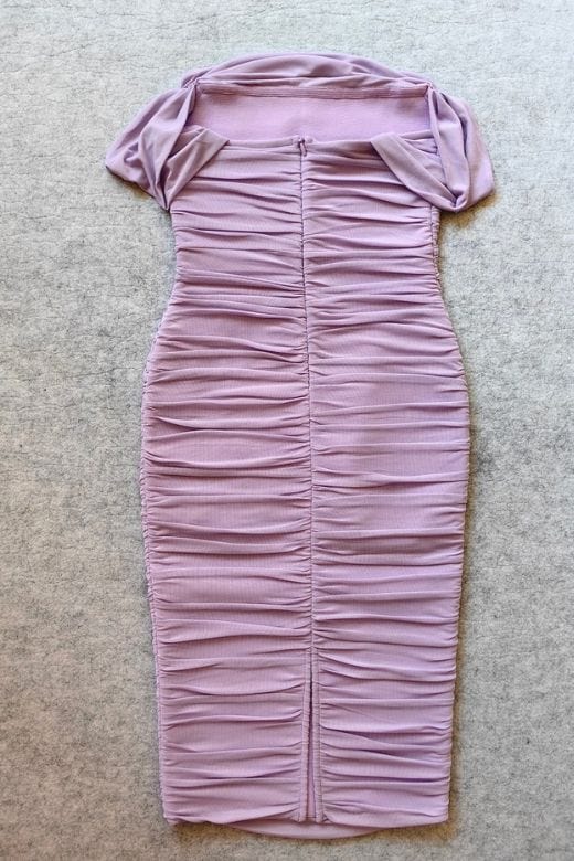 Zia Bodycon Wrap Dress Violet Purple
