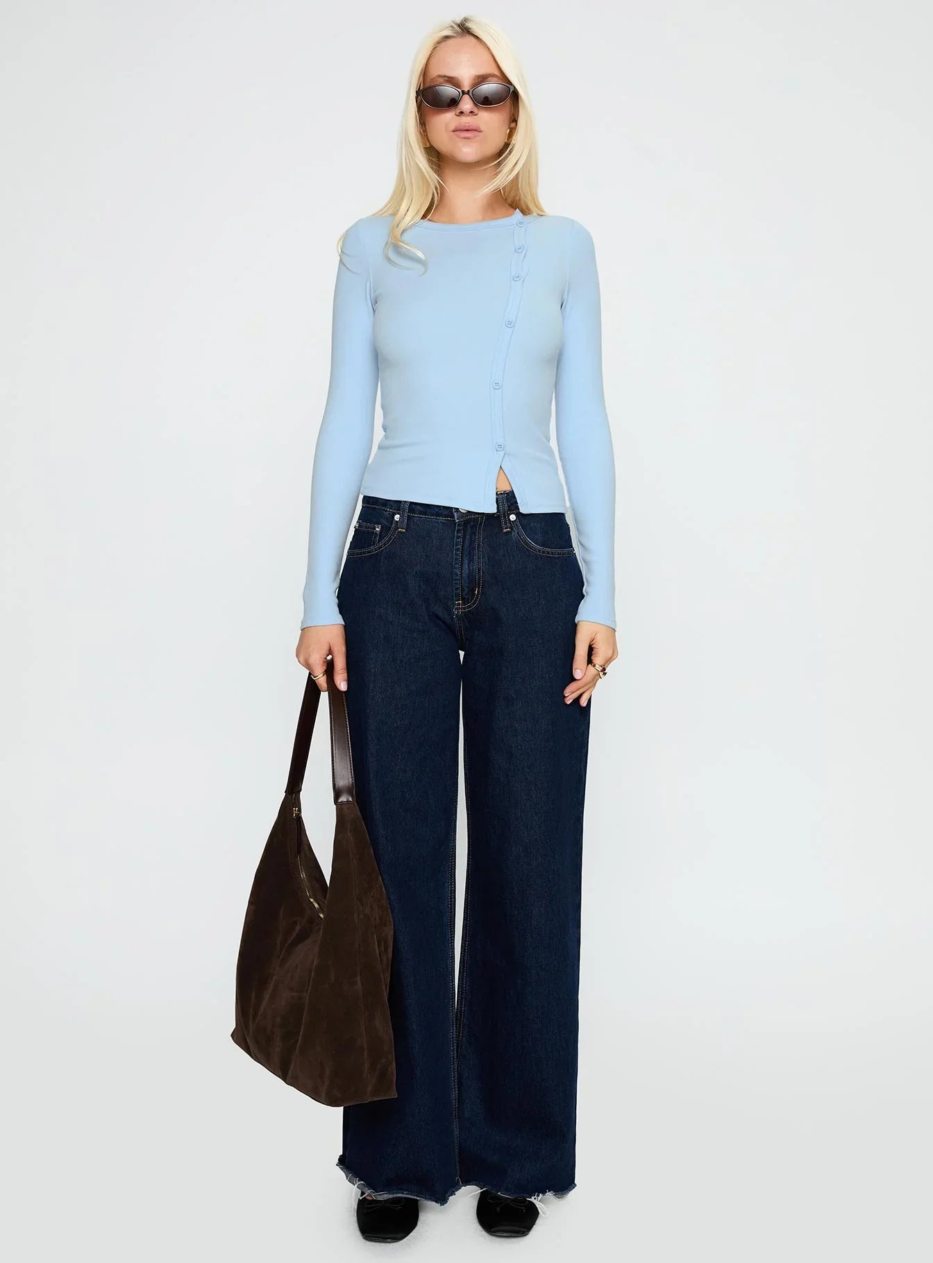 Passoni Long Sleeve Top Blue