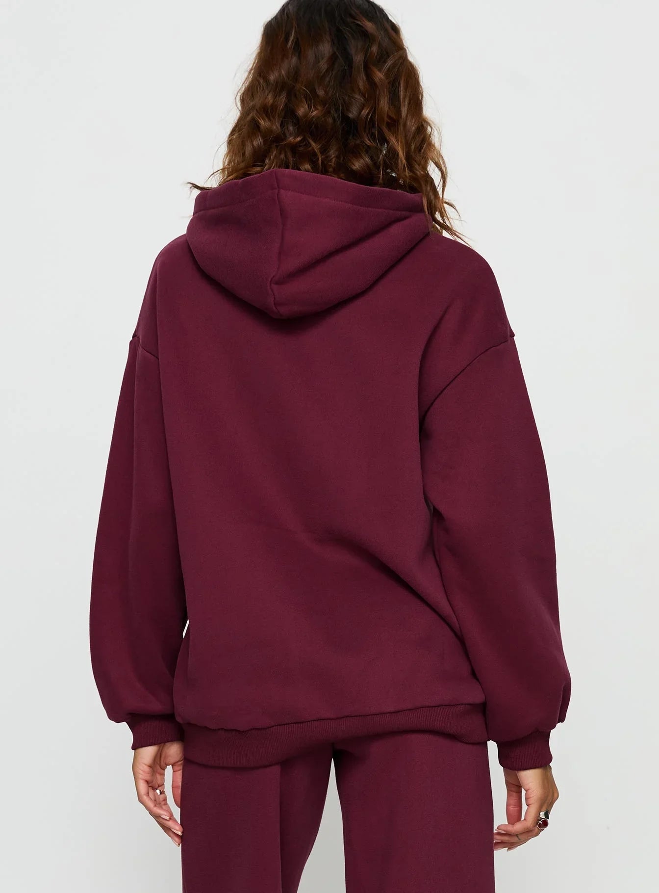 Princess Polly Stargirl Zip Through Jumper Burgundy