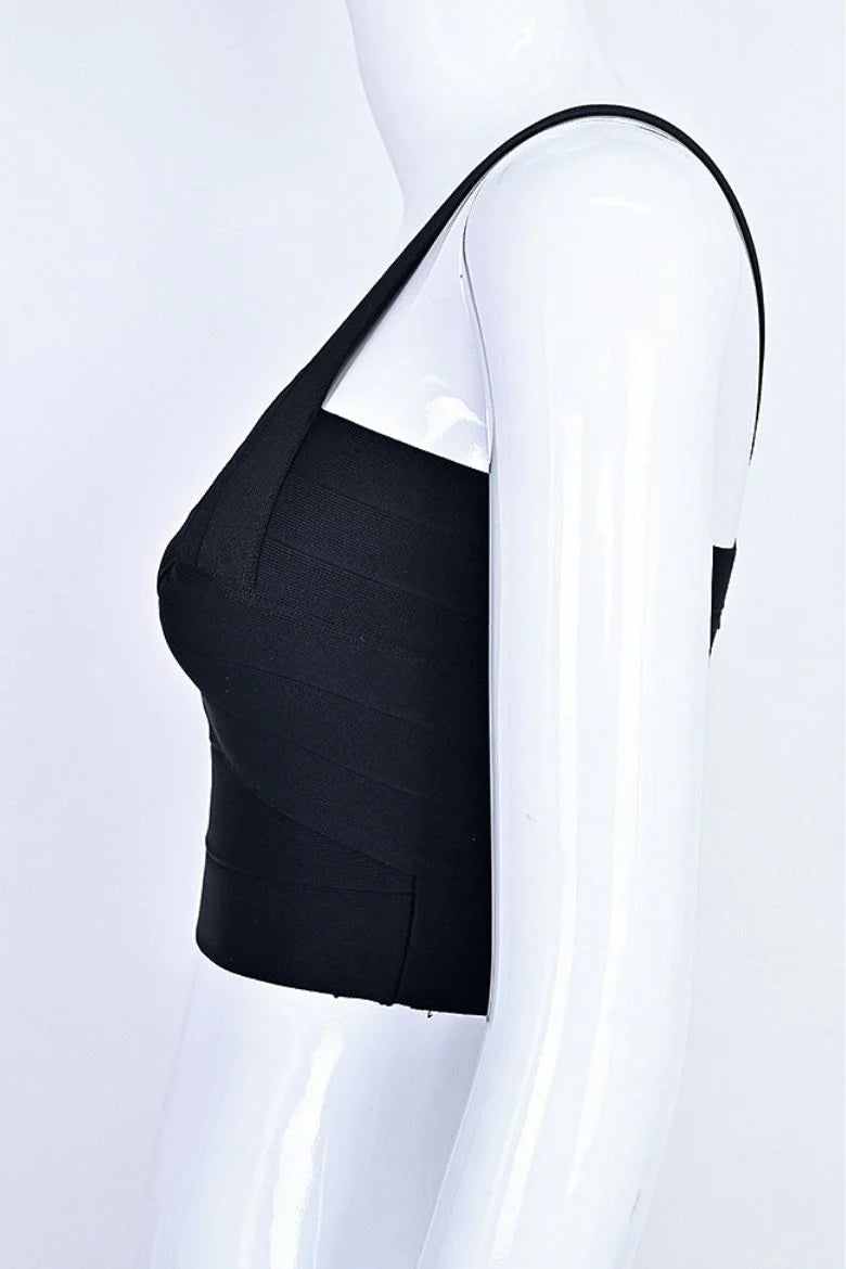 Jay Bandage Crop Top Classic Black