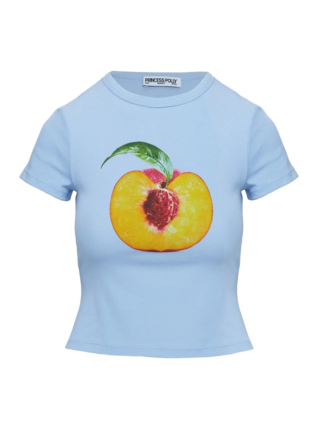 Peachy Baby Graphic Top Blue