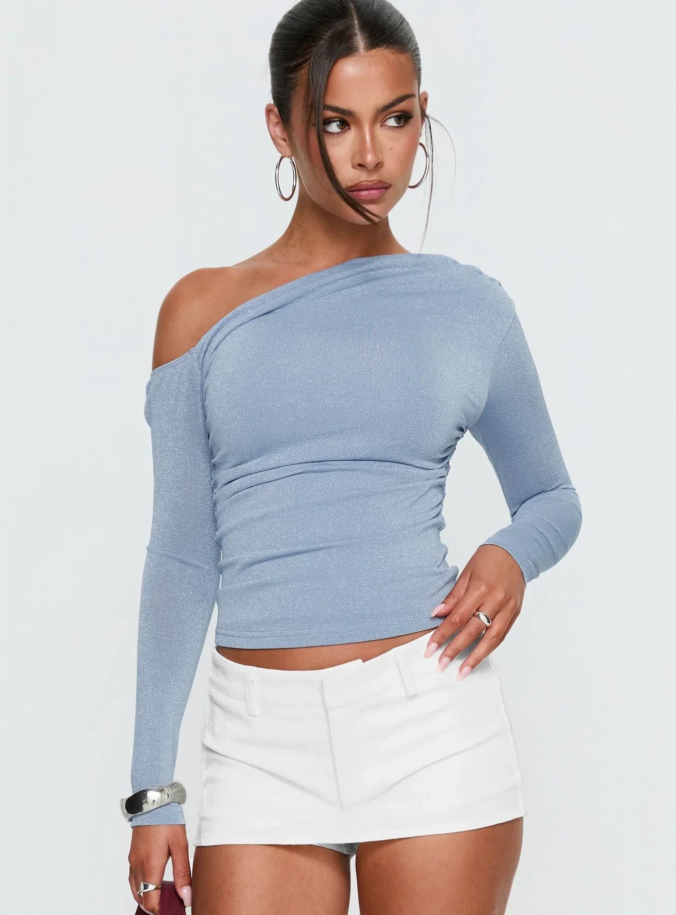 Beller Long Sleeve Top Blue Sparkle