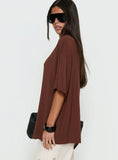 Kieryn Oversized Top Chocolate