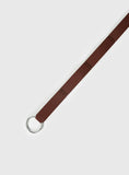 Evera Ring Detail Tassel Belt Brown Silver
