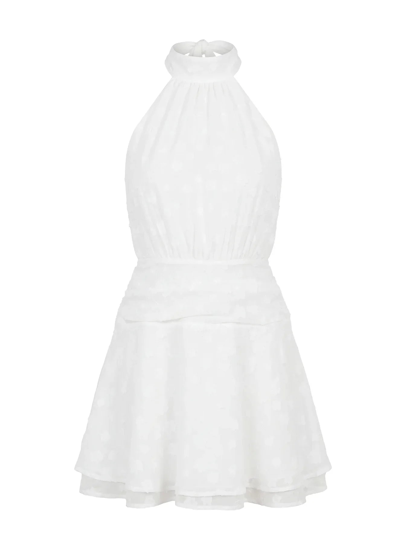 Lucky Ones Halter Mini Dress White