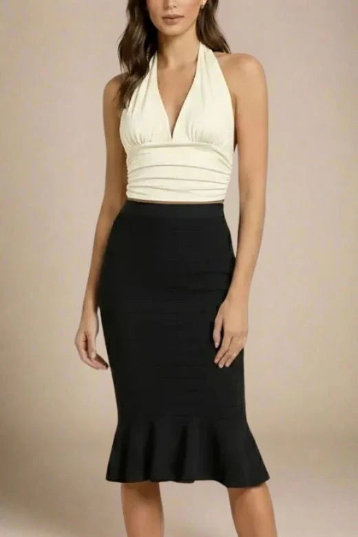 Aby Halter Top Butter Yellow