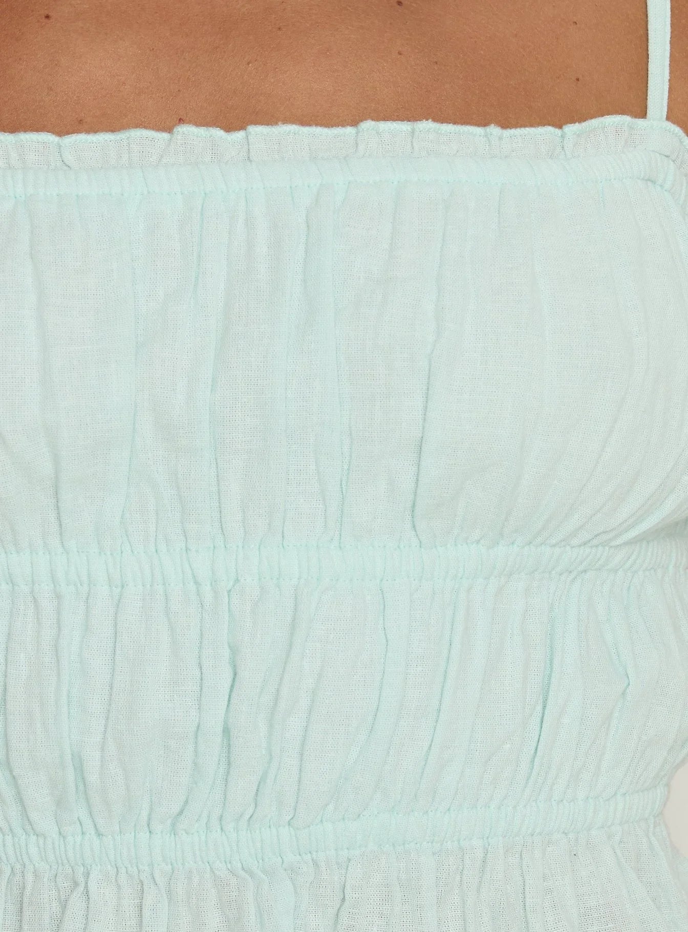 Rosecliff Ruched Longline Top Mint