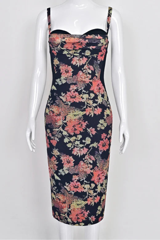 Tate Bodycon Wrap Dress Classic Black