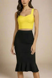 Jay Bandage Crop Top Sun Yellow