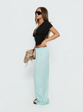 Salona Satin Straight Leg Pants Jelly Mint
