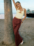 Lucelia Maxi Skirt Brown