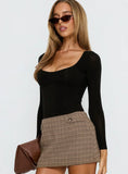 Orelina Underbust Detail Bodysuit Black