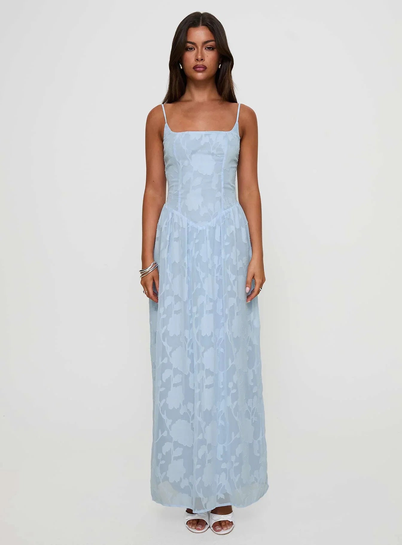 Angeleina Maxi Dress Blue Floral