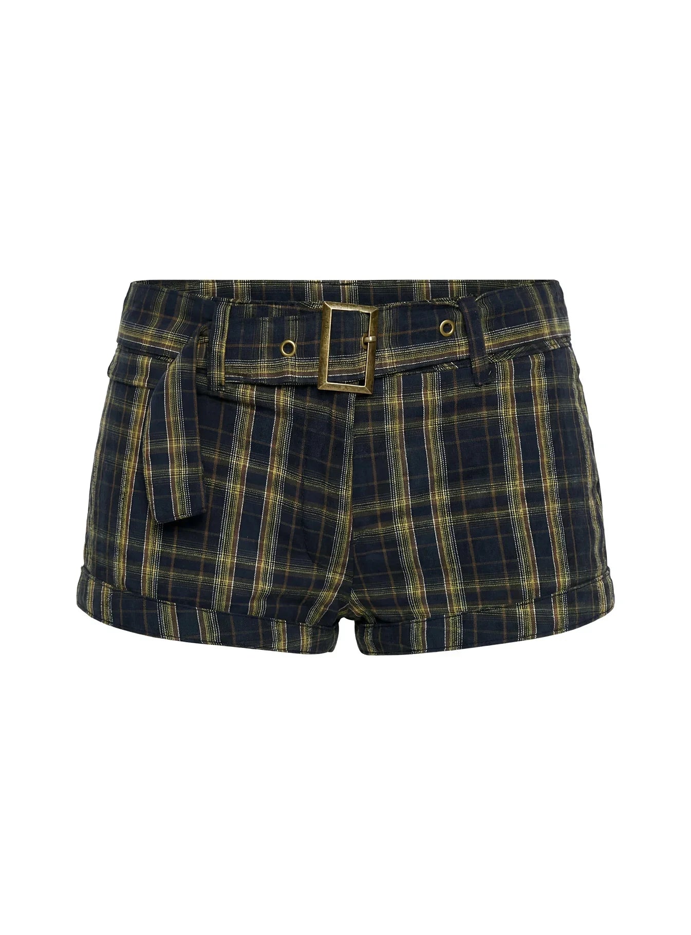 Afterglow Mini Short Navy / Lemon Plaid