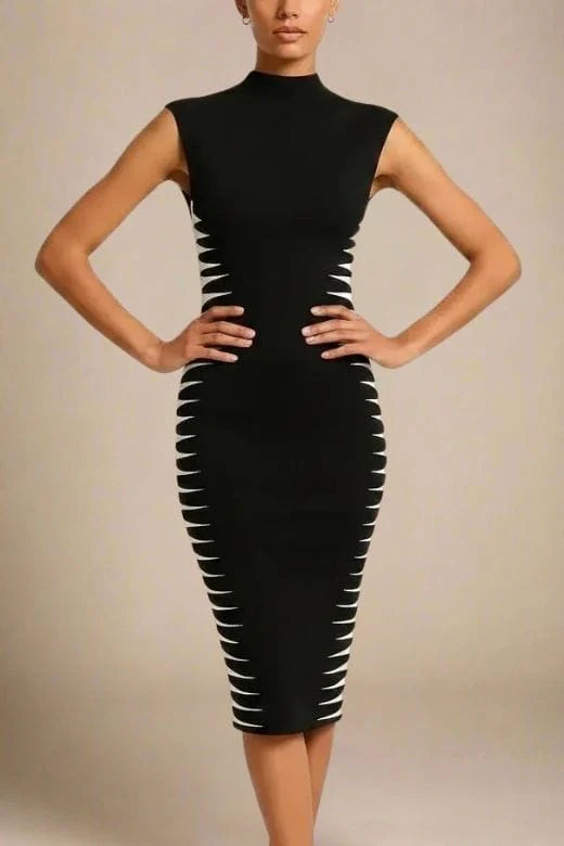 Cleo Bandage Midi Dress Classic Black