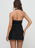 Spinning Out Mini Skirt Black