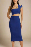 Molly Bandage Midi Dress Navy Blue
