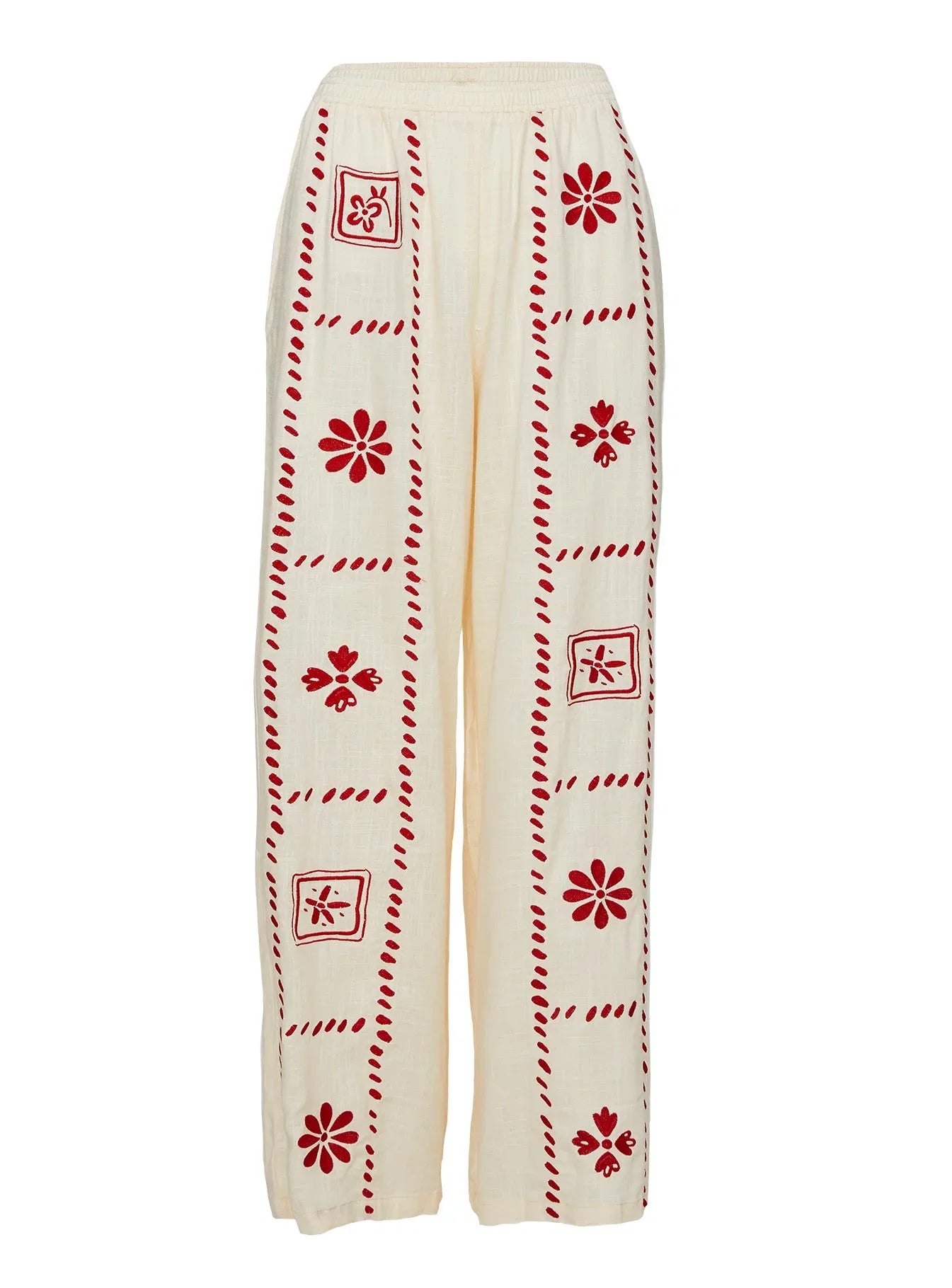Grazia Pants Cream Red