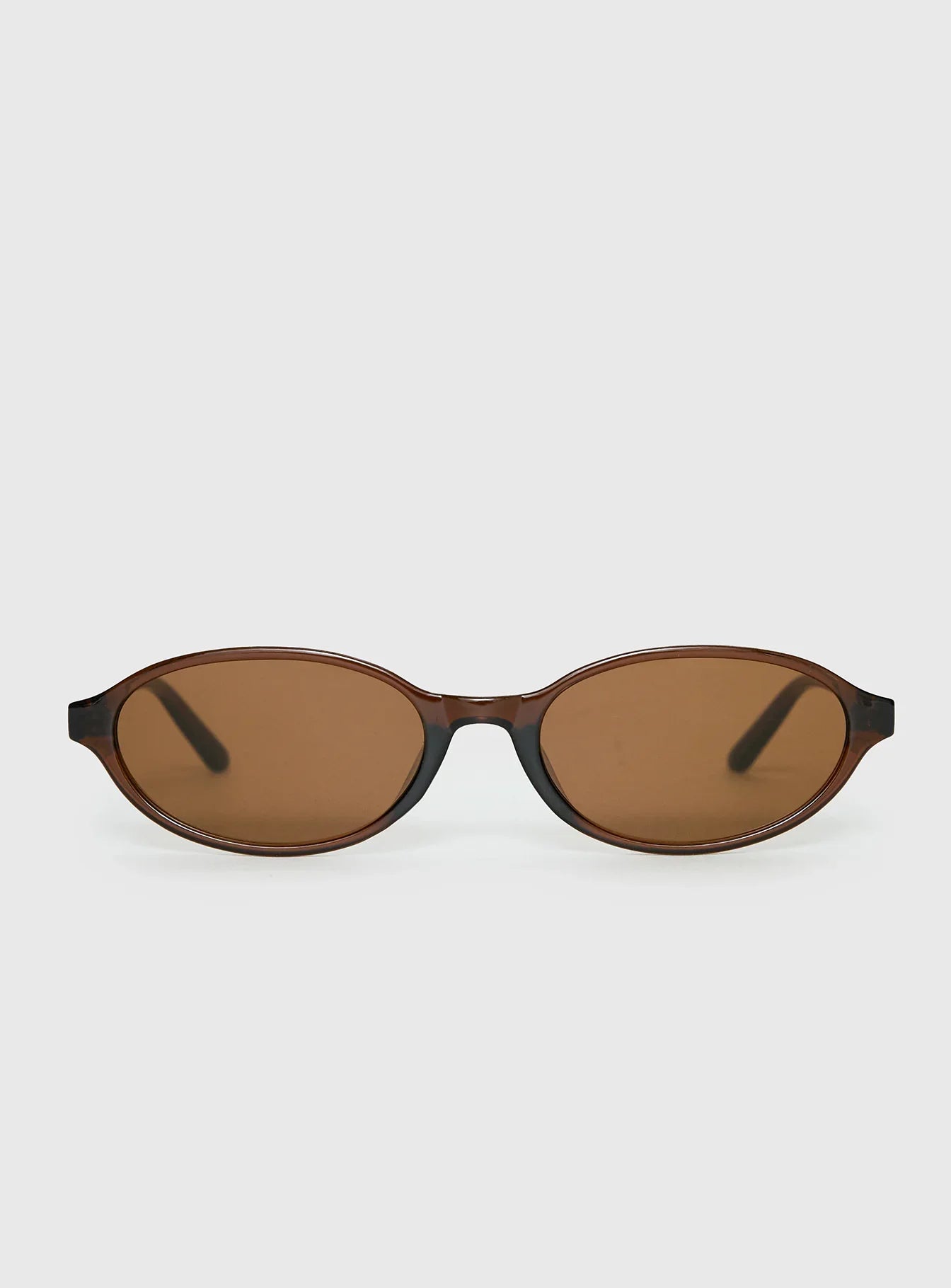 Captivation Oval Sunglasses Brown