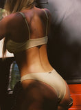 Sunset Club Shell Detail Bikini Top Cream