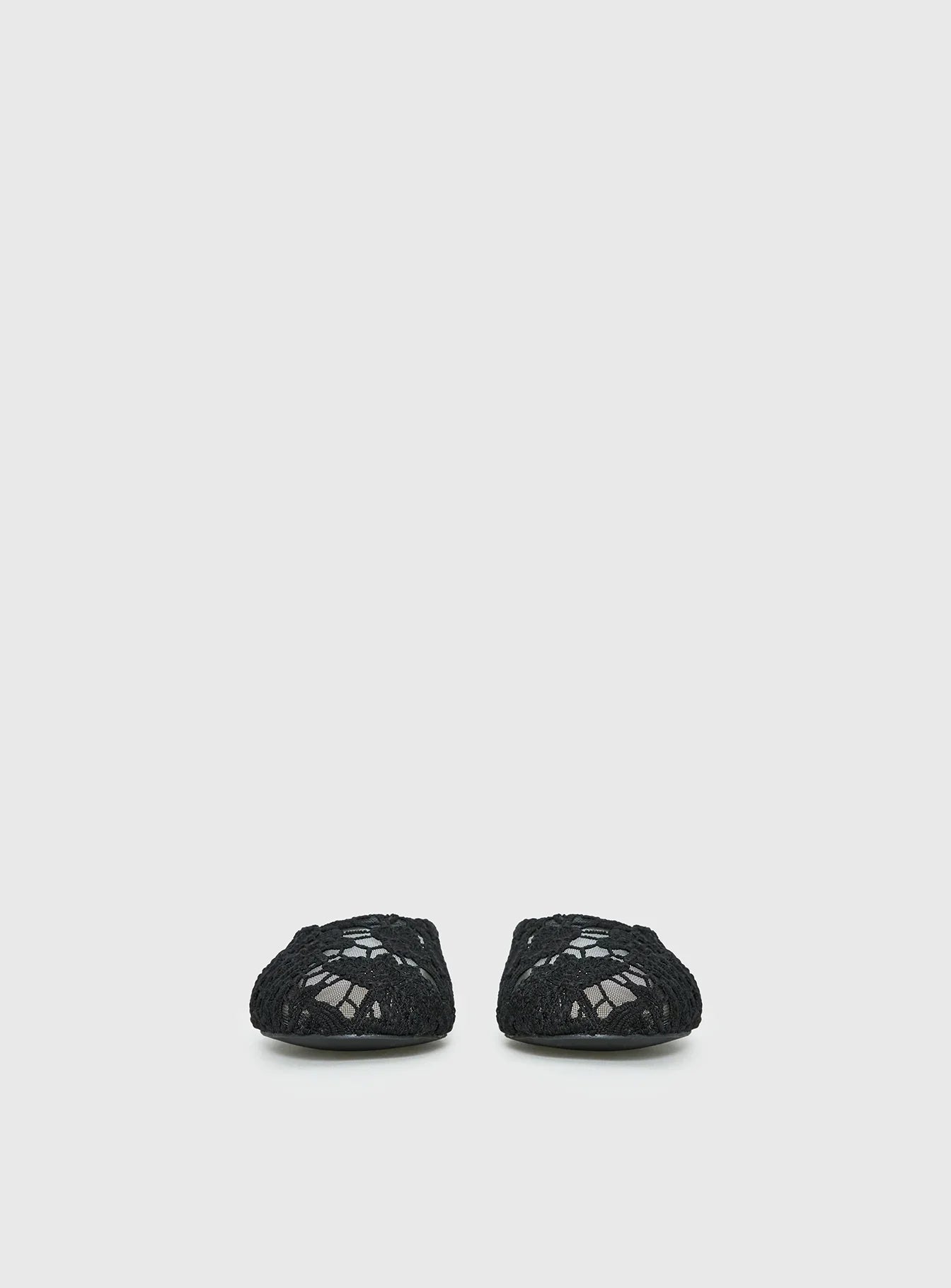 Gretta Lace Slip On Flats Black