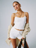 Take On Me Rib Top White