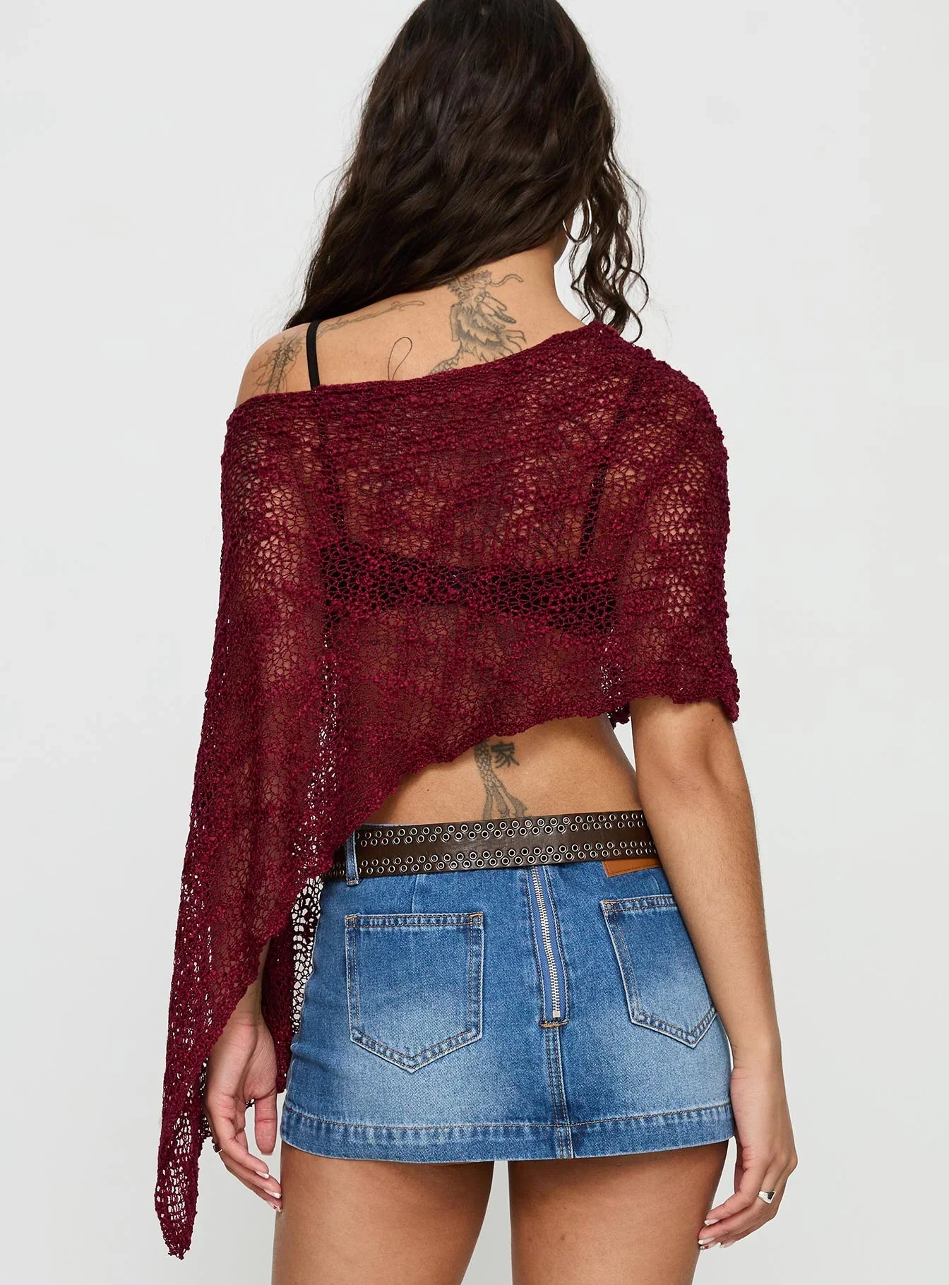 Boni Knit Poncho Wine