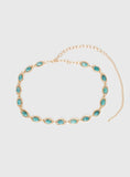 Made For Me Belt Gold Aqua