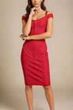 Sophia Bandage Dress Lipstick Red