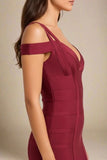 Sia Bandage Dress Red Wine