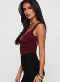 Morgane Mesh Bodysuit Burgundy