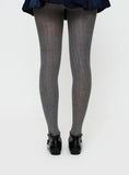 Flashback Ribbed Stockings Grey