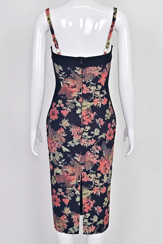 Tate Bodycon Wrap Dress Classic Black