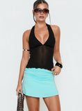 Tamsyn Ruched Mini Skirt Aqua