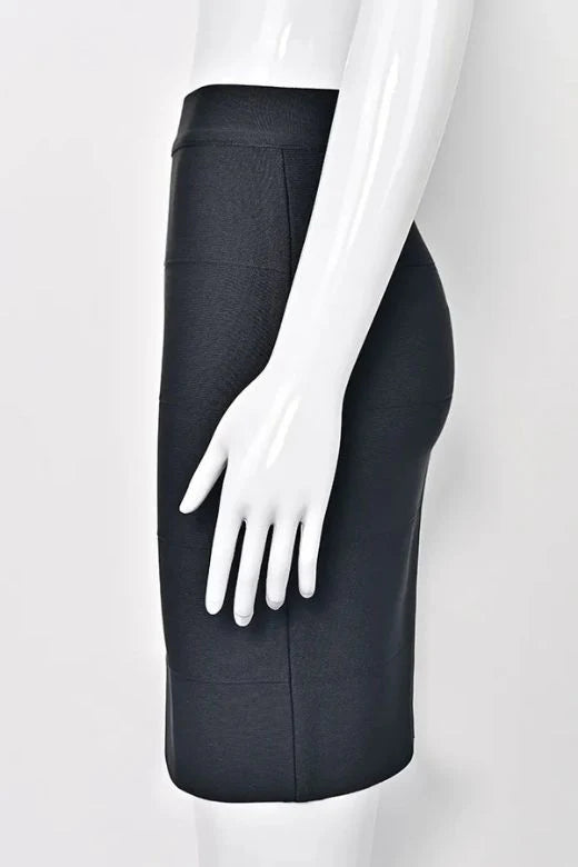 High Waist Bandage Mini Skirt Classic Black