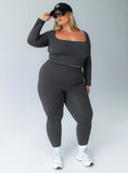 Unstoppable Activewear 7 8 Leggings Grey Curve
