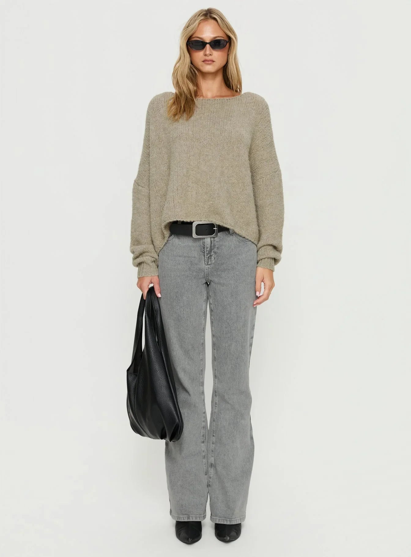 Magic Mirror Mid Rise Bootleg Jeans Washed Grey
