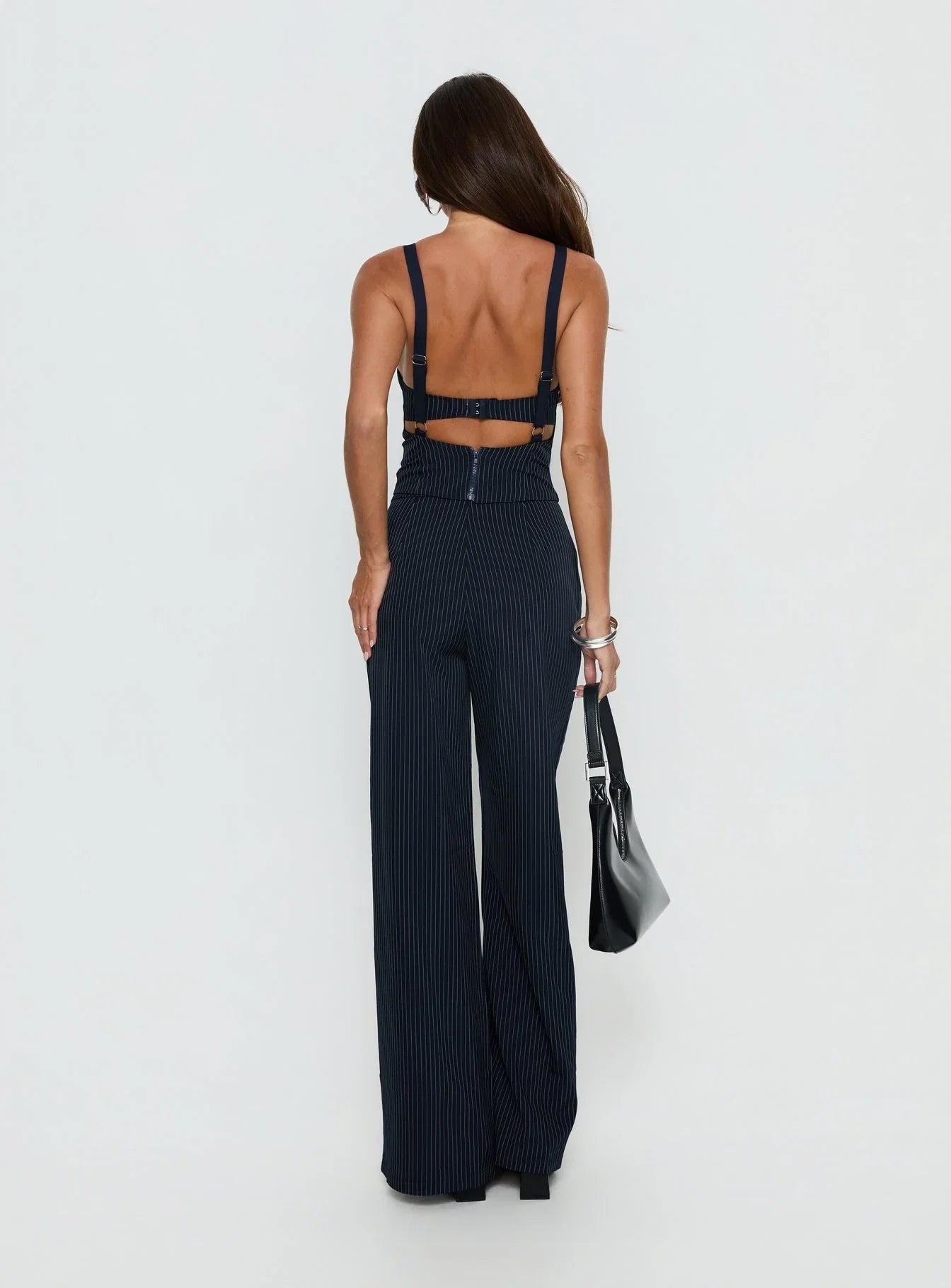 Briana Set Navy Pinstripe