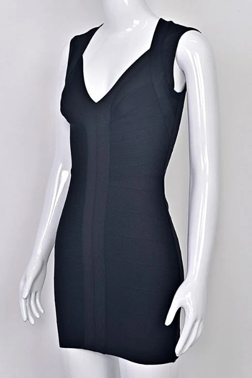 Sabrina Bandage Mini Dress Red Wine