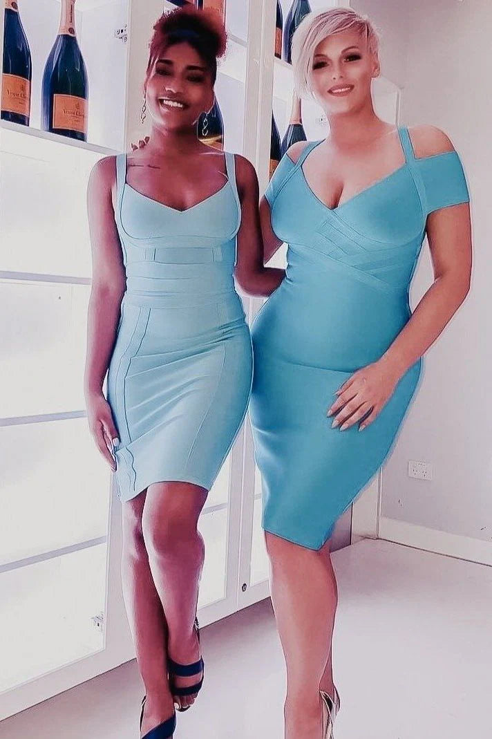 Kit Bandage Dress Sky Blue