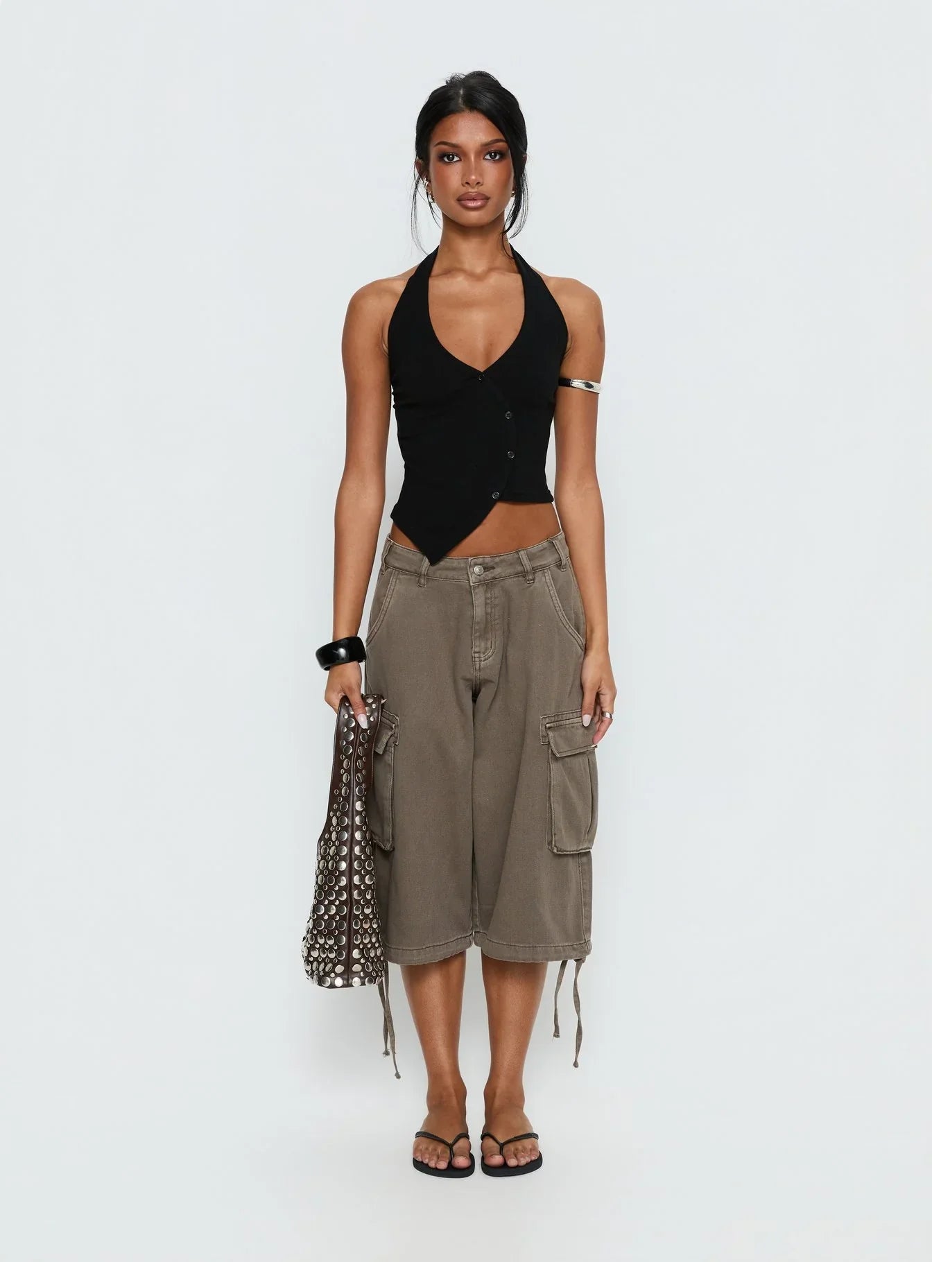 Avrilla Wrap Knit Top Black