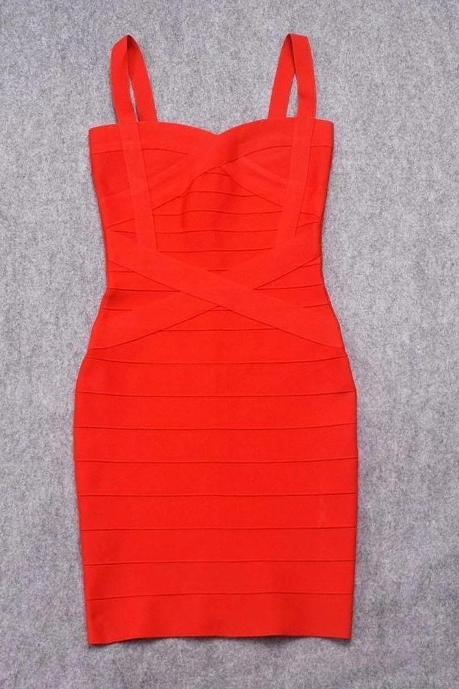Heidi Bandage Mini Dress Lipstick Red Sale