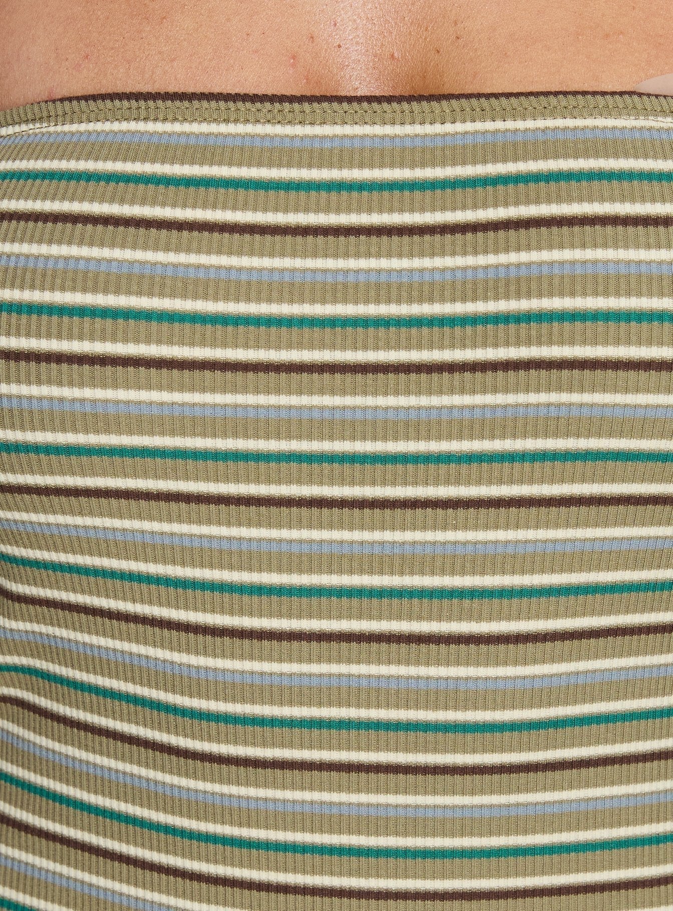 Solola Strapless Maxi Dress Green Stripe