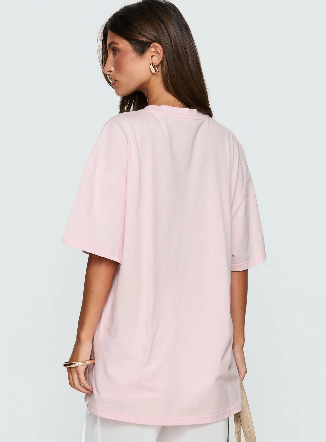 Blooming Love Oversized Graphic Tee Pink