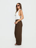 Lando Low Rise Straight Leg Jeans Chocolate