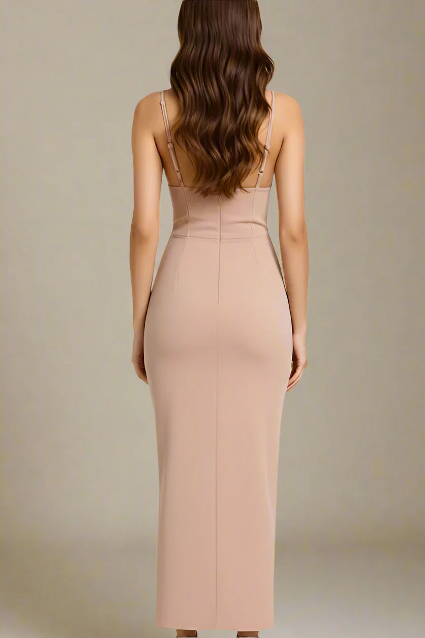 Milan Bandage Midi Dress Nude Sale