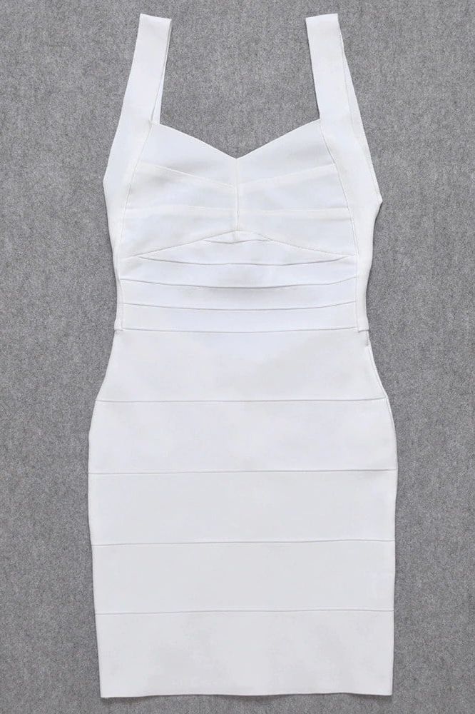 Maya Bandage Mini Dress White Pearl