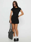 Sweet Treat Button Up Set Black