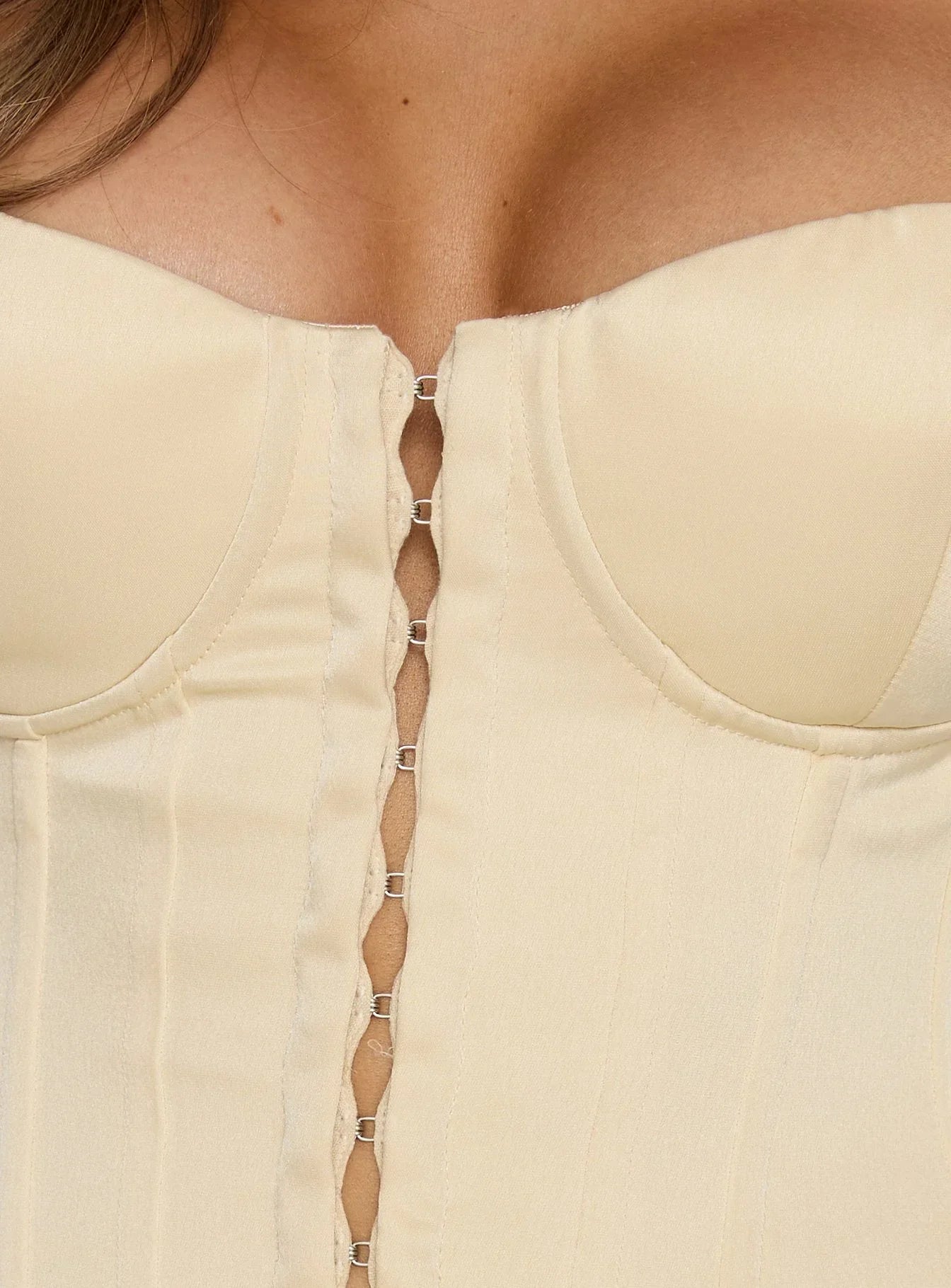 Afelia Strapless Corset Top Lemon