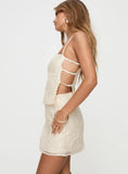 Floral Jacquard Mini Set Cream